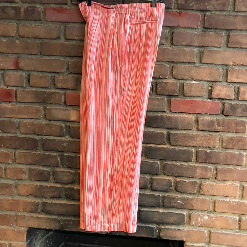 Vintage Bottega Veneta pink striped pants